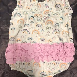 RuffleButts Rainbow Romper 12-18 Months